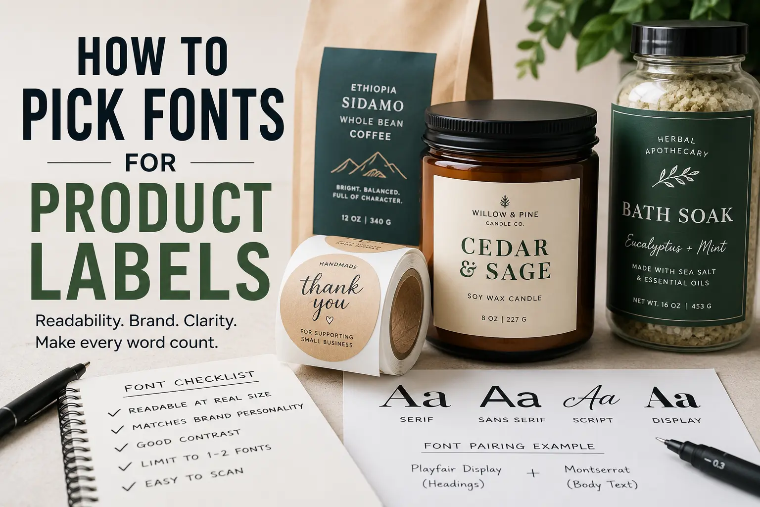 How To Pick Fonts For Product Labels